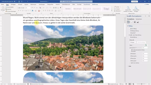 Bild mit abgerundeten Ecken – Word-Tutorial