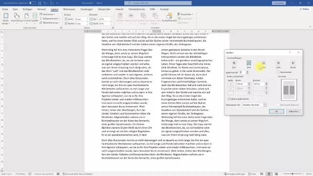 Zweispaltiges Layout erstellen (Dokument in mehrere Spalten aufteilen) – Word-Tutorial