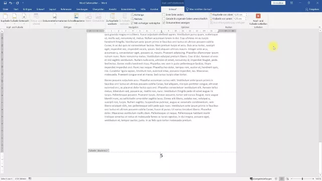 Seitenzahlen ab Seite 5 – Word-Tutorial