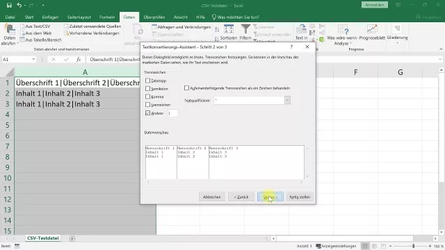 CSV-Datei in Excel importieren und zu Tabelle umwandeln – Excel-Tutorial