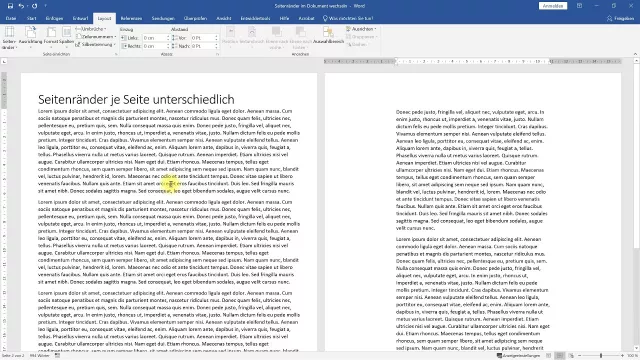Seitenränder je Seite einstellen (unterschiedliche Ränder im gleichen Dokument) – Word-Tutorial