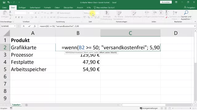 WENN-Funktion (Wenn-Dann-Sonst-Formel) – Excel-Tutorial