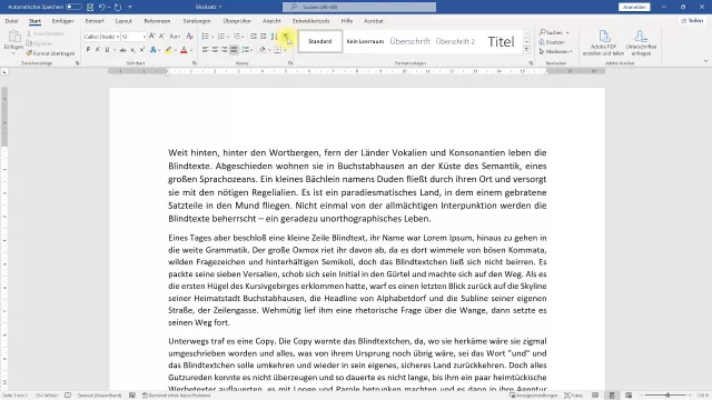 Blocksatz (mit Silbentrennung) – Word-Tutorial