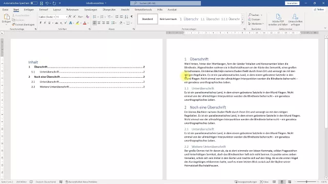 Word Inhaltsverzeichnis erstellen (mit Nummerierung, Seitenzahlen, eigenem Design) – Word-Tutorial