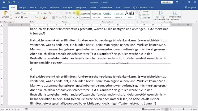 Versteckte Zeichen anzeigen (Formatierungszeichen einblenden) – Word-Tutorial