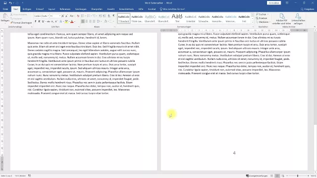 Seitenzahlen ab Seite 4 – Word-Tutorial