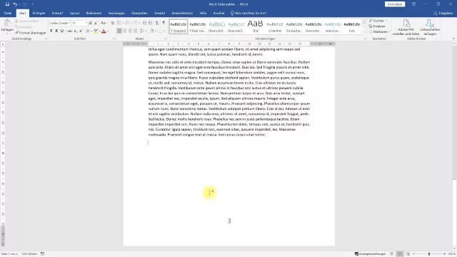 Seitenzahlen ab Seite 3 – Word-Tutorial