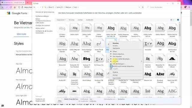 Neue Schriftart installieren – Windows-Tutorial
