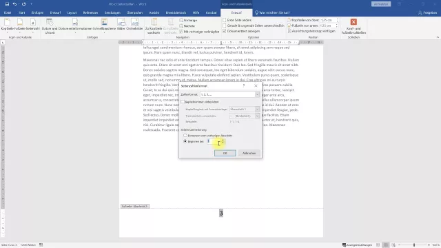 Seitenzahlen ab Seite 3 mit 1 beginnen – Word-Tutorial