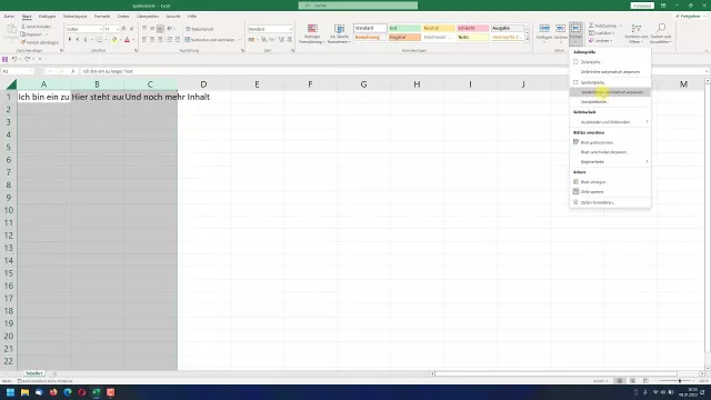 Spaltenbreite automatisch anpassen oder Breite einer Spalte manuell einstellen – Excel-Tutorial