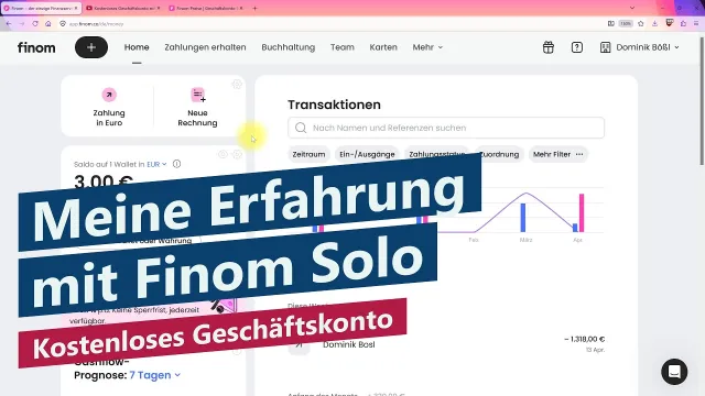 Finom Geschäftskonto Erfahrung – Finom Solo: Kostenfreies Konto für Nebengewerbe und Kleingewerbe