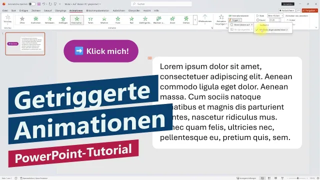Animationen per Trigger abspielen – PowerPoint-Tutorial