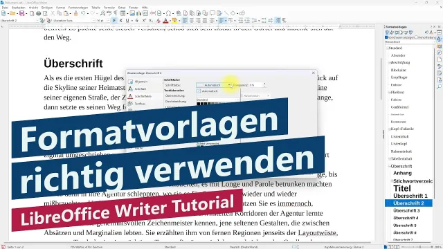 Formatvorlagen richtig nutzen – LibreOffice Writer Tutorial