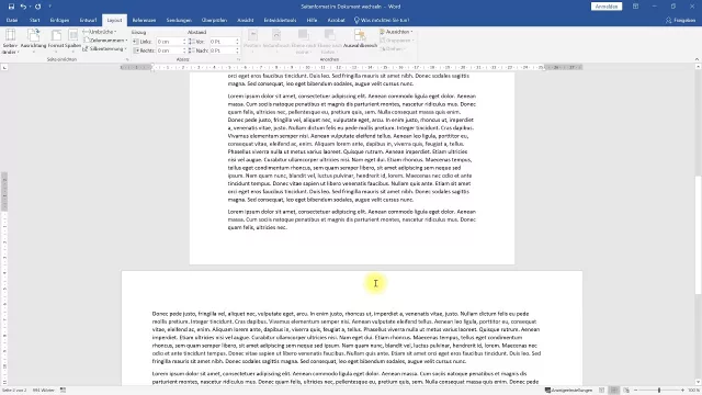 Seitenformat je Seite einstellen (Hochformat und Querformat im Dokument) – Word-Tutorial