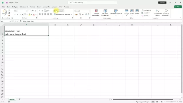 Zeilenumbruch einfügen (Textumbruch) – Excel-Tutorial
