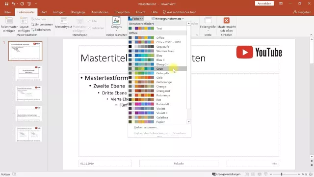 Arbeiten mit dem Folienmaster (Layout-Vorlagen für die Präsentation) – PowerPoint-Tutorial