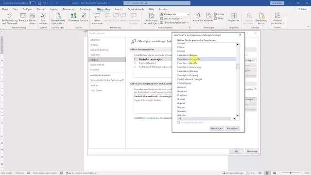 Sprache Rechtschreibprüfung ändern (neues Wörterbuch installieren) – Word-Tutorial