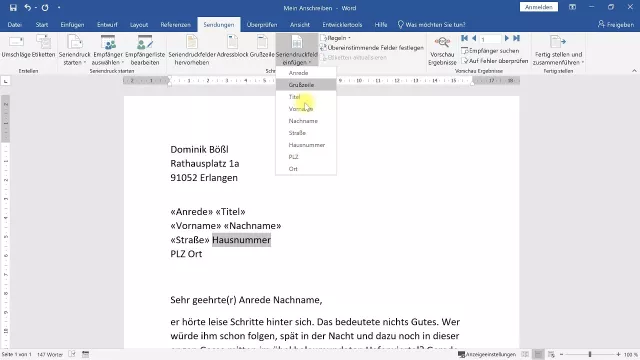 Seriendruck in Word: Serienbriefe mit Excel-Datenquelle erstellen – Word-Tutorial