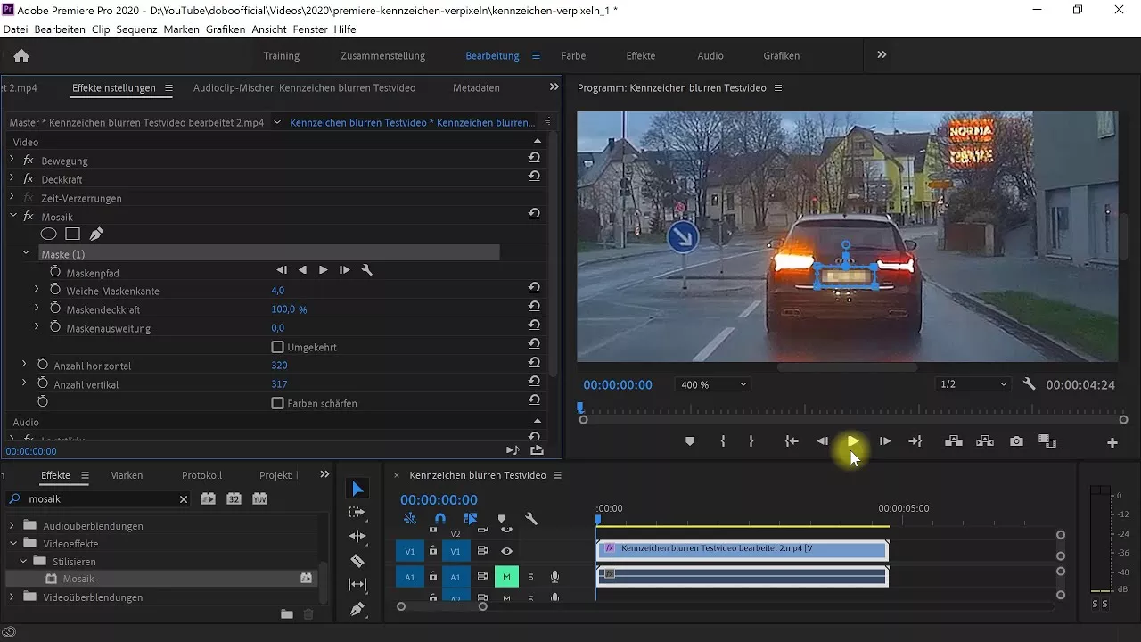 Kennzeichen, Gesichter oder Objekte verpixeln – Premiere-Pro-Tutorial