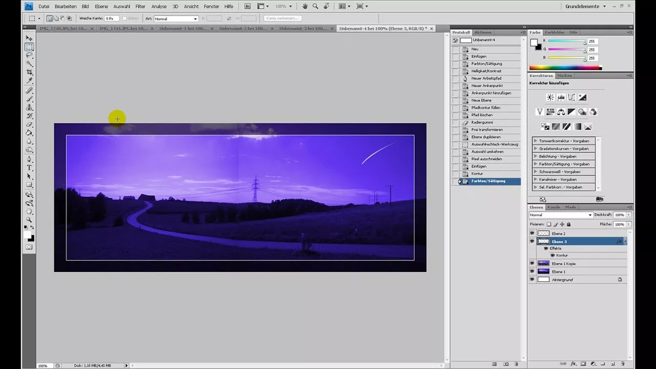 Dämmerungs-Panoramabild – Photoshop-Tutorial