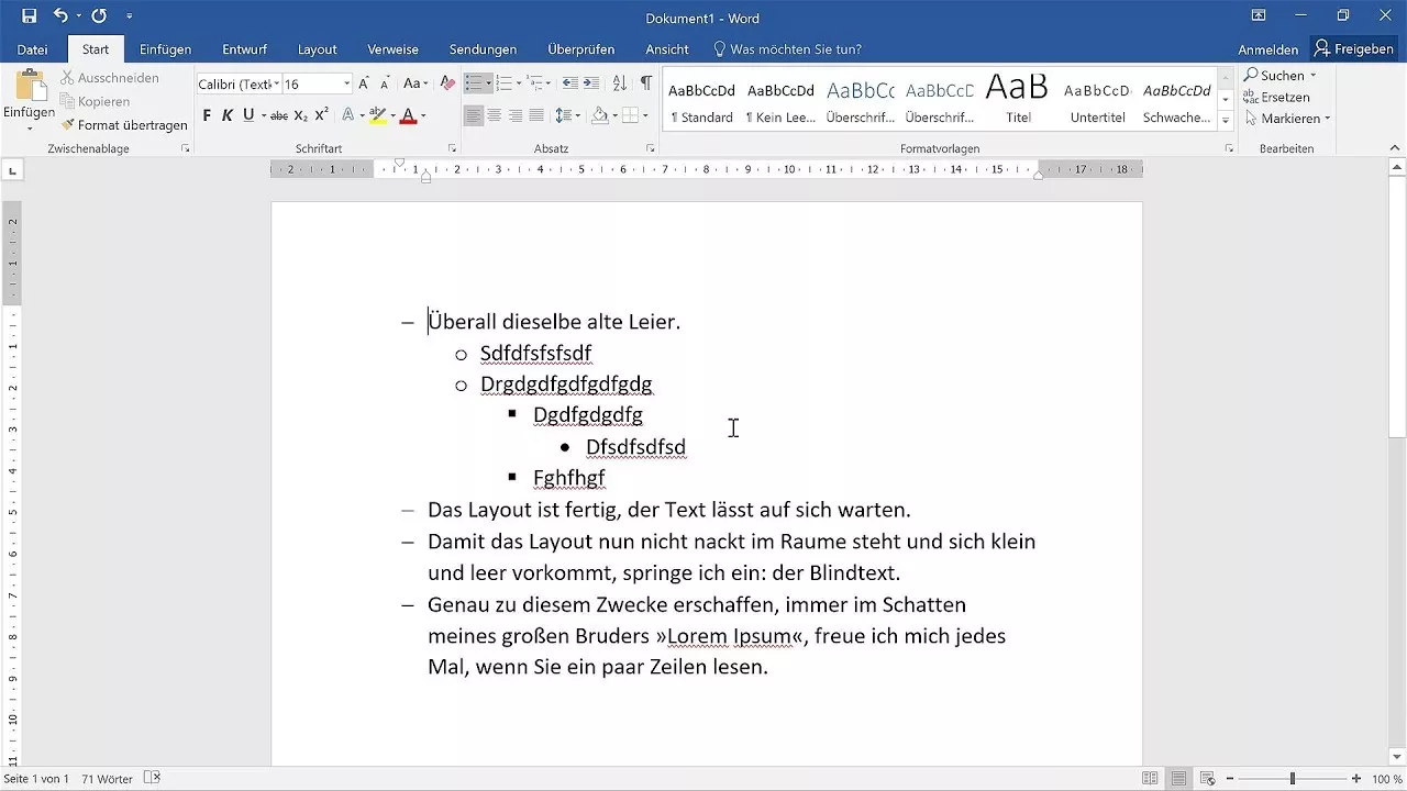 Aufzählungszeichen – Word-Tutorial