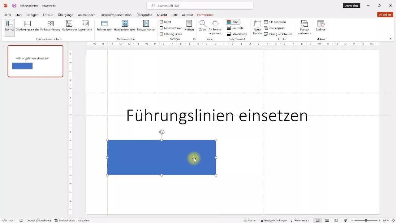 Führungslinien hinzufügen (Aktivieren und Verwenden von Hilfslinien) – PowerPoint-Tutorial