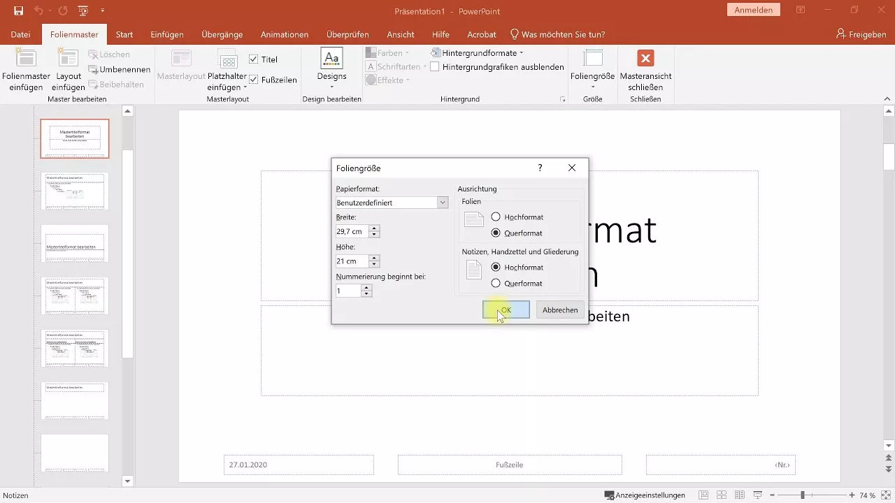 Foliengröße ändern – PowerPoint-Tutorial