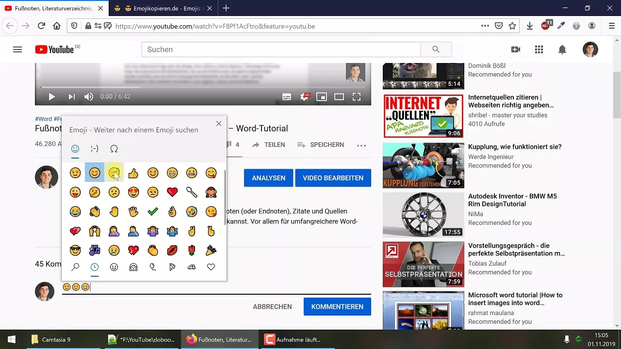 Emojis über Tastaturkürzel einfügen – Windows-Tutorial