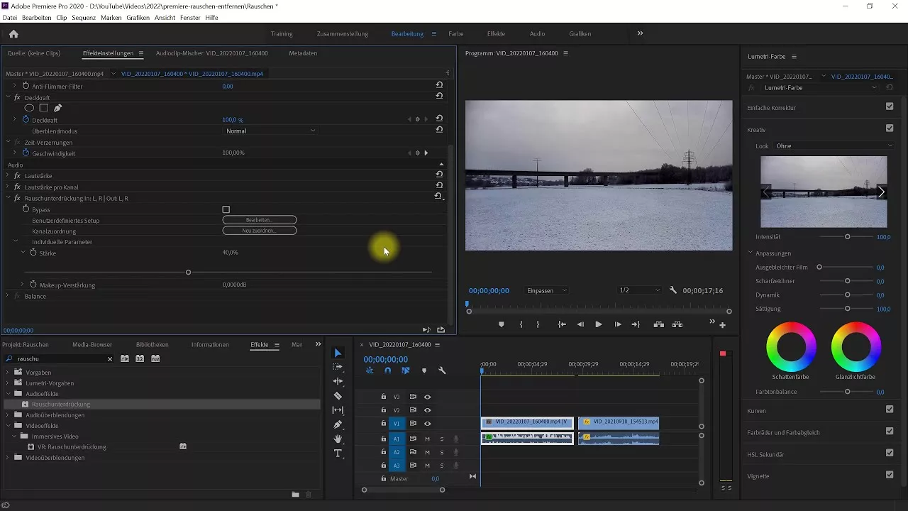 Rauschen und Windgeräusche entfernen – Premiere-Pro-Tutorial