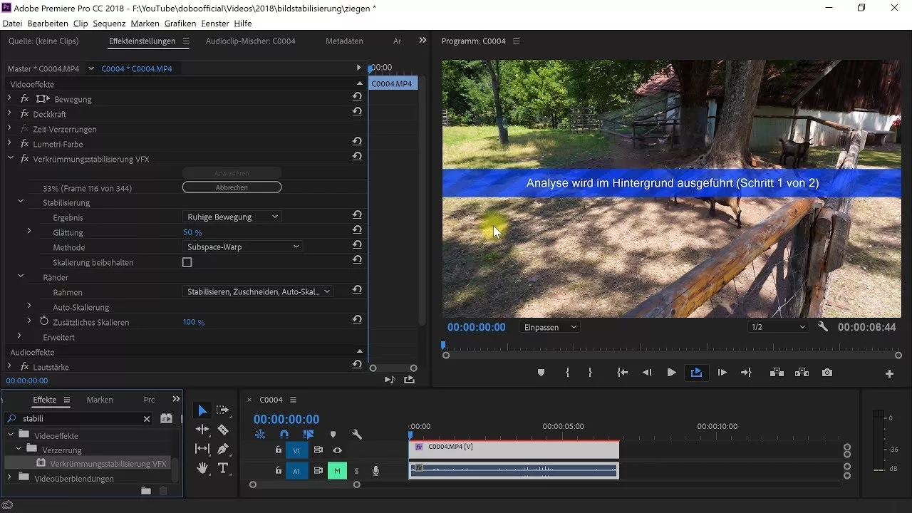 Bildstabilisierung: Videos entwackeln – Premiere-Pro-Tutorial