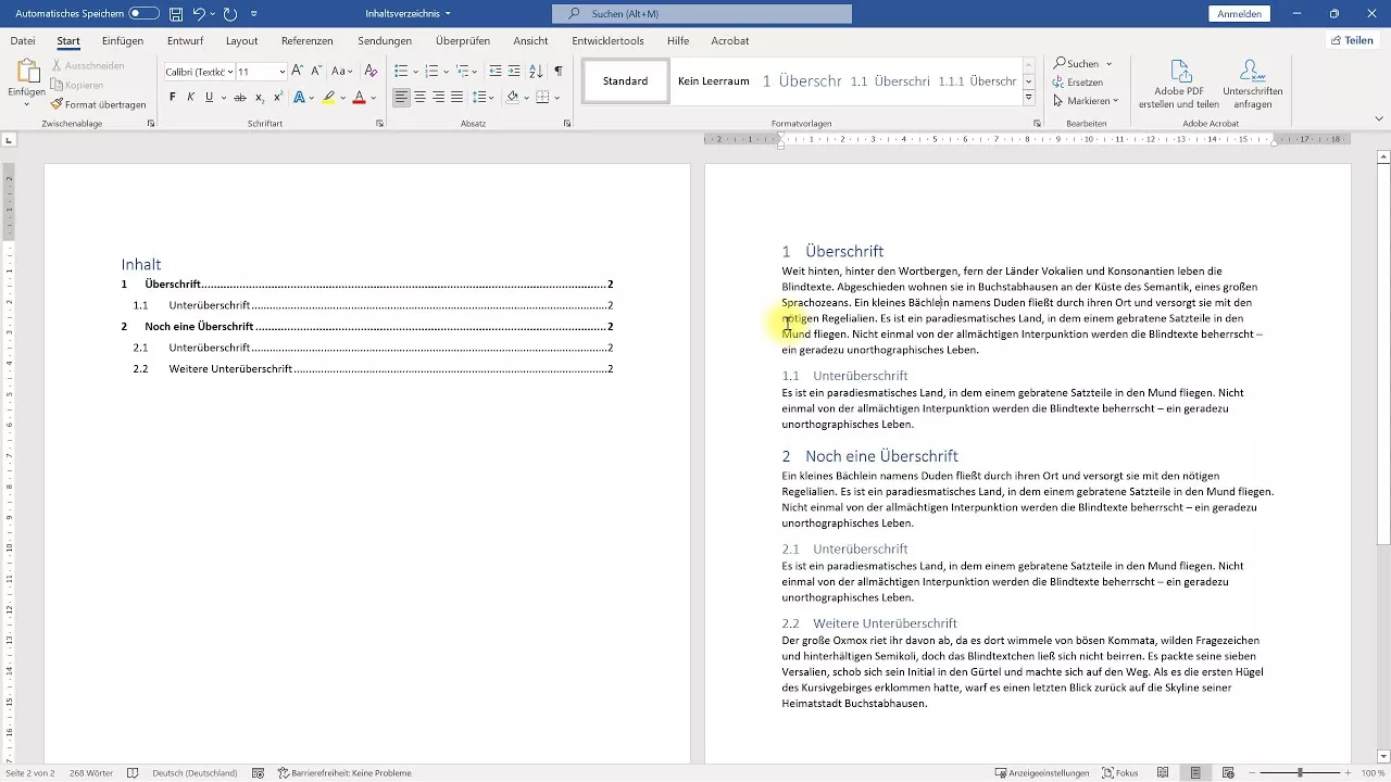 Word Inhaltsverzeichnis erstellen (mit Nummerierung, Seitenzahlen, eigenem Design) – Word-Tutorial