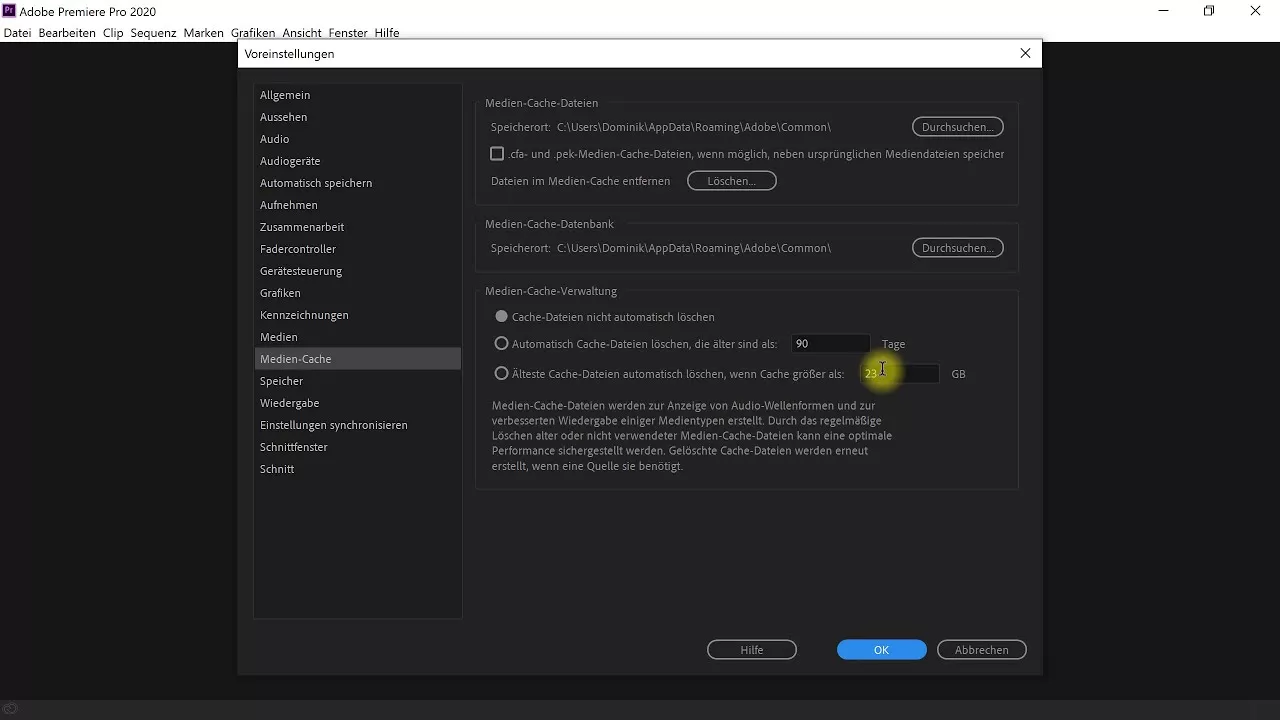 Cache leeren (Medien-Cache-Dateien löschen) – Premiere-Pro-Tutorial