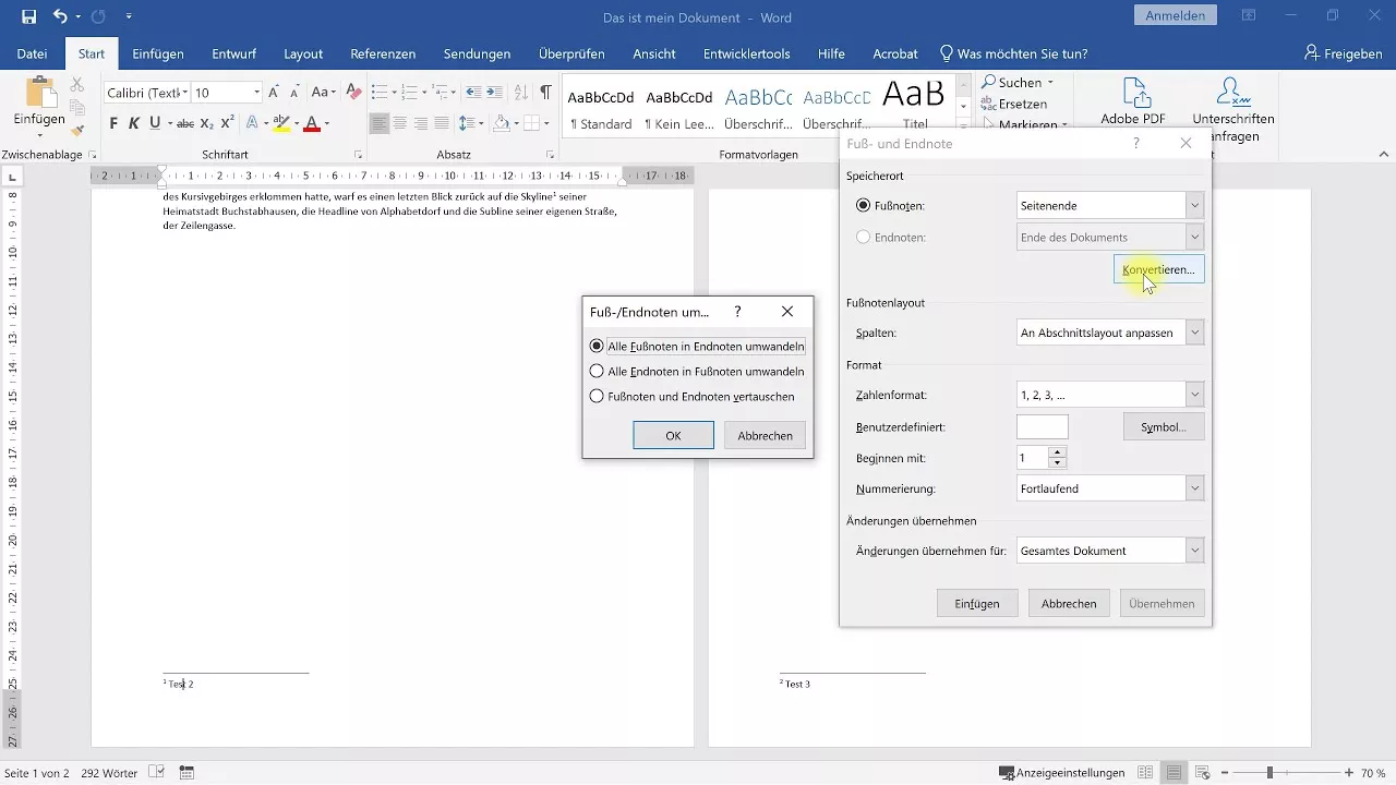 Fußnoten in Endnoten umwandeln (und umgekehrt) – Word-Tutorial