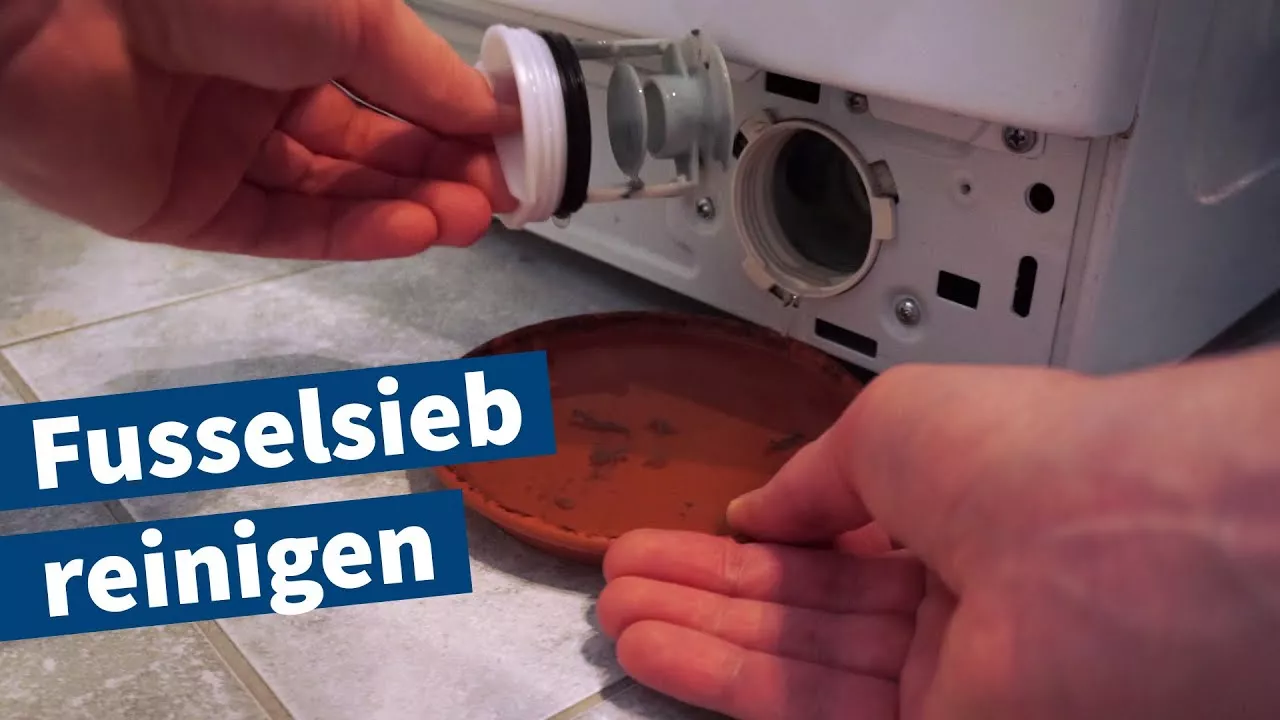 Flusensieb der Waschmaschine reinigen – Tutorial, Anleitung