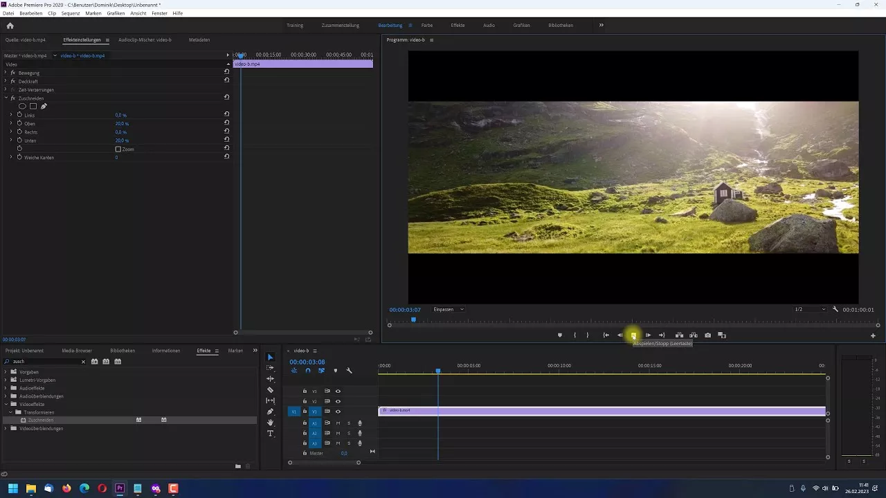 Video zuschneiden – Premiere-Pro-Tutorial