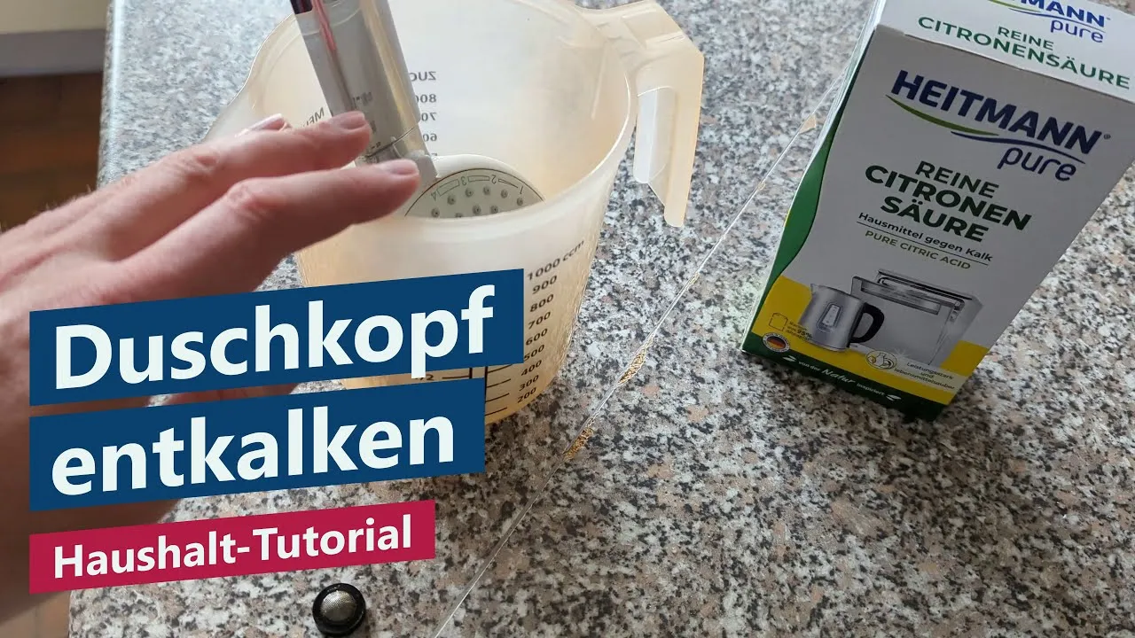 Duschkopf entkalken und reinigen mit Hausmitteln – Tutorial, Anleitung