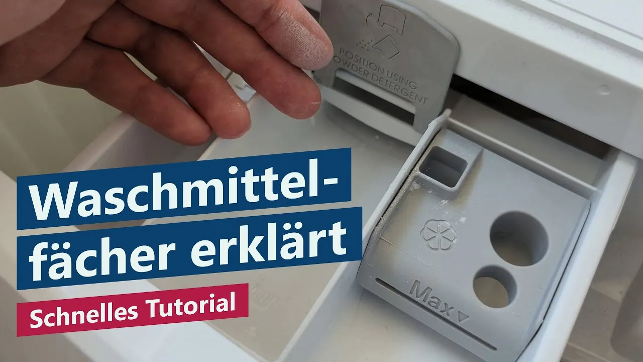 Wo kommt das Waschmittel rein? – Waschmittelfächer erklärt (Waschmaschine Anfänger-Tutorial)