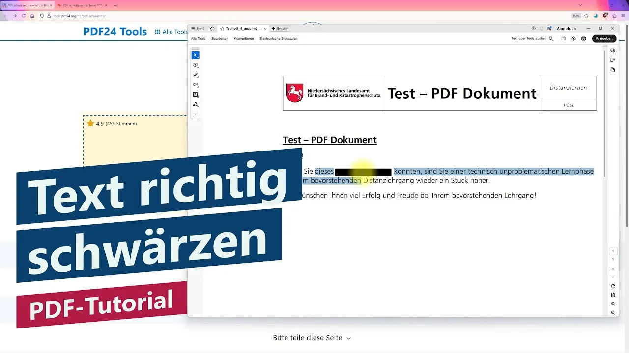 Text in PDF richtig schwärzen – Kostenlose Tools statt Adobe Acrobat