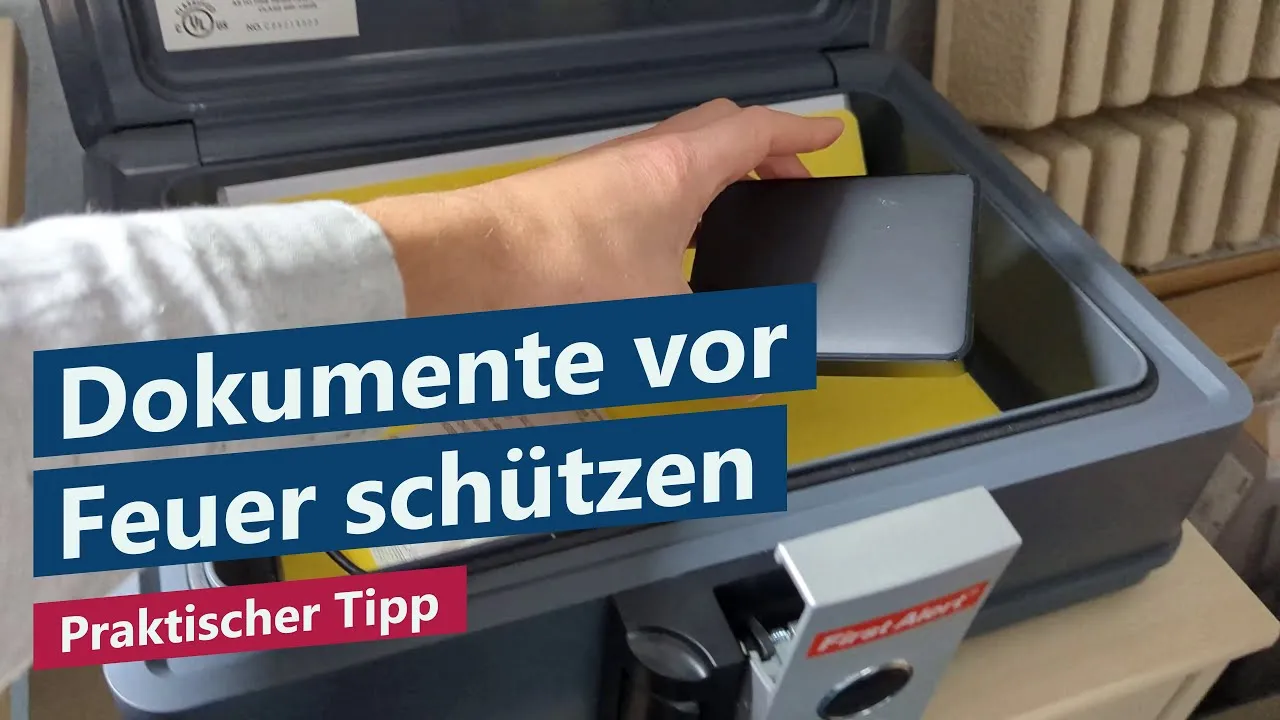 Dokumentensicherung bei Brand – Feuerfeste Kassette für Unterlagen, Daten & Bargeld vorgestellt