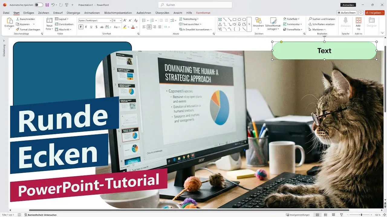 Abgerundete Ecken für Formen, Textfelder & Bilder – PowerPoint-Tutorial