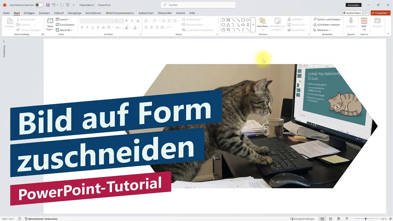 Bild auf beliebige Form zuschneiden – PowerPoint-Tutorial