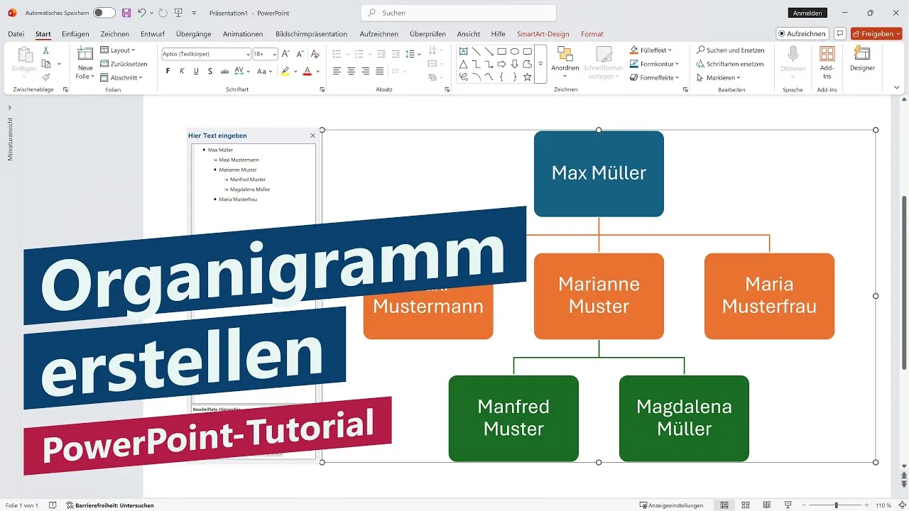 Organigramm erstellen – PowerPoint-Tutorial