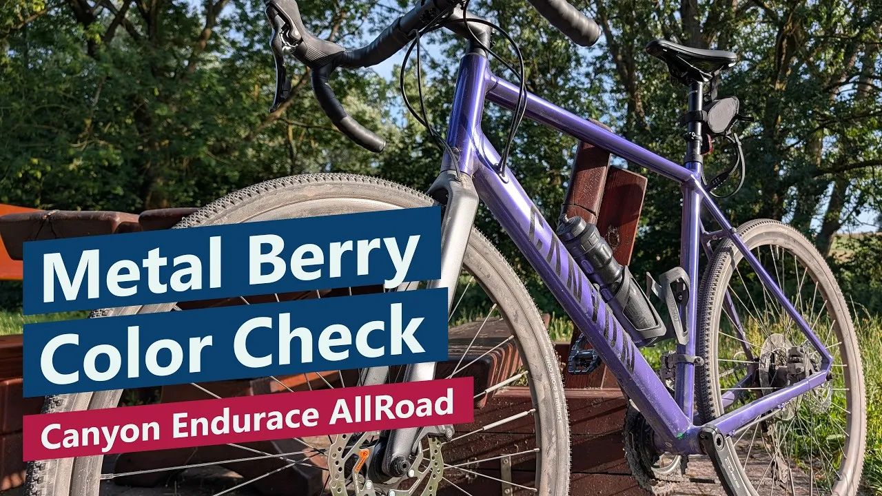 Farb-Check: Canyon Endurace AllRoad Metal Berry im Sommer (Sonne und Schatten)