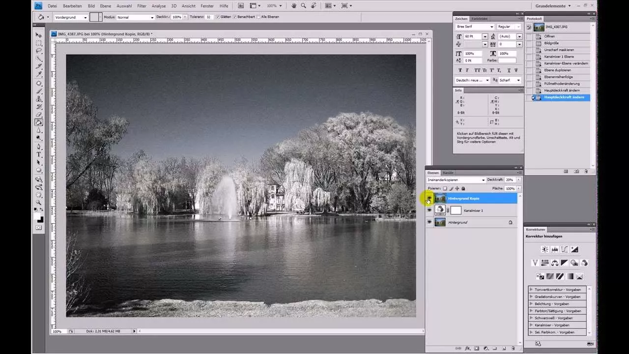 Infrarot-Fotografie nachstellen (IR-Effekt) – Photoshop-Tutorial