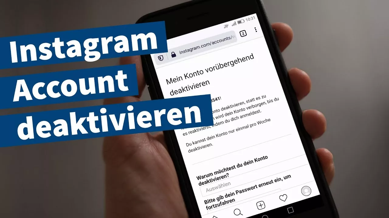 Instagram Account deaktivieren – Anleitung, Tutorial