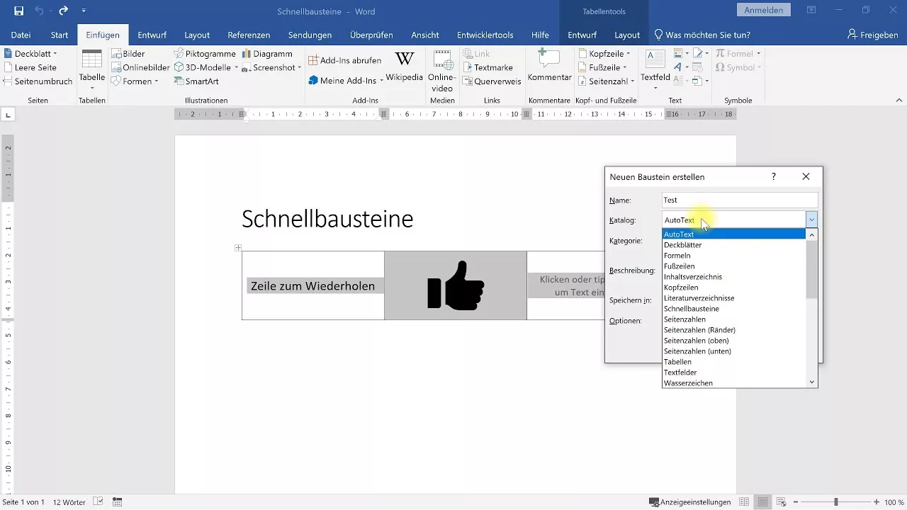 Schnellbausteine individuell anlegen und verwenden – Word-Tutorial