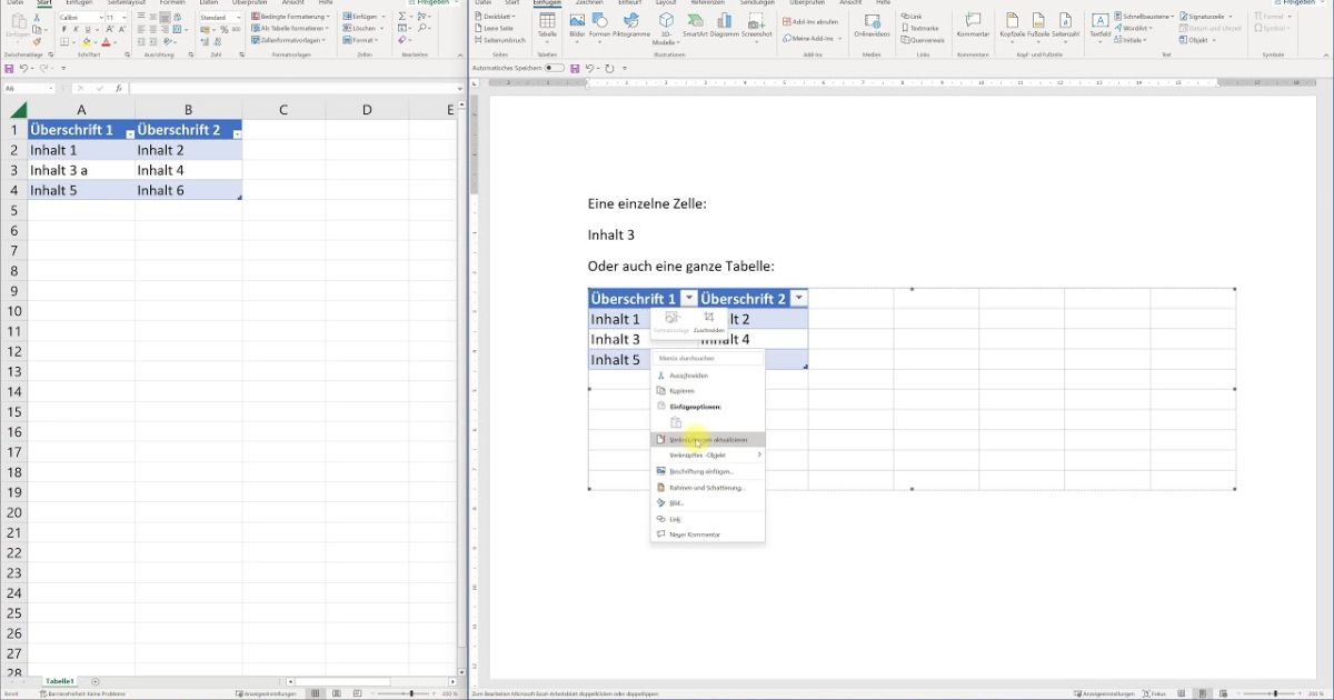 Word Eingebettete Excel Tabelle Kann Nicht Bearbeitet Werden